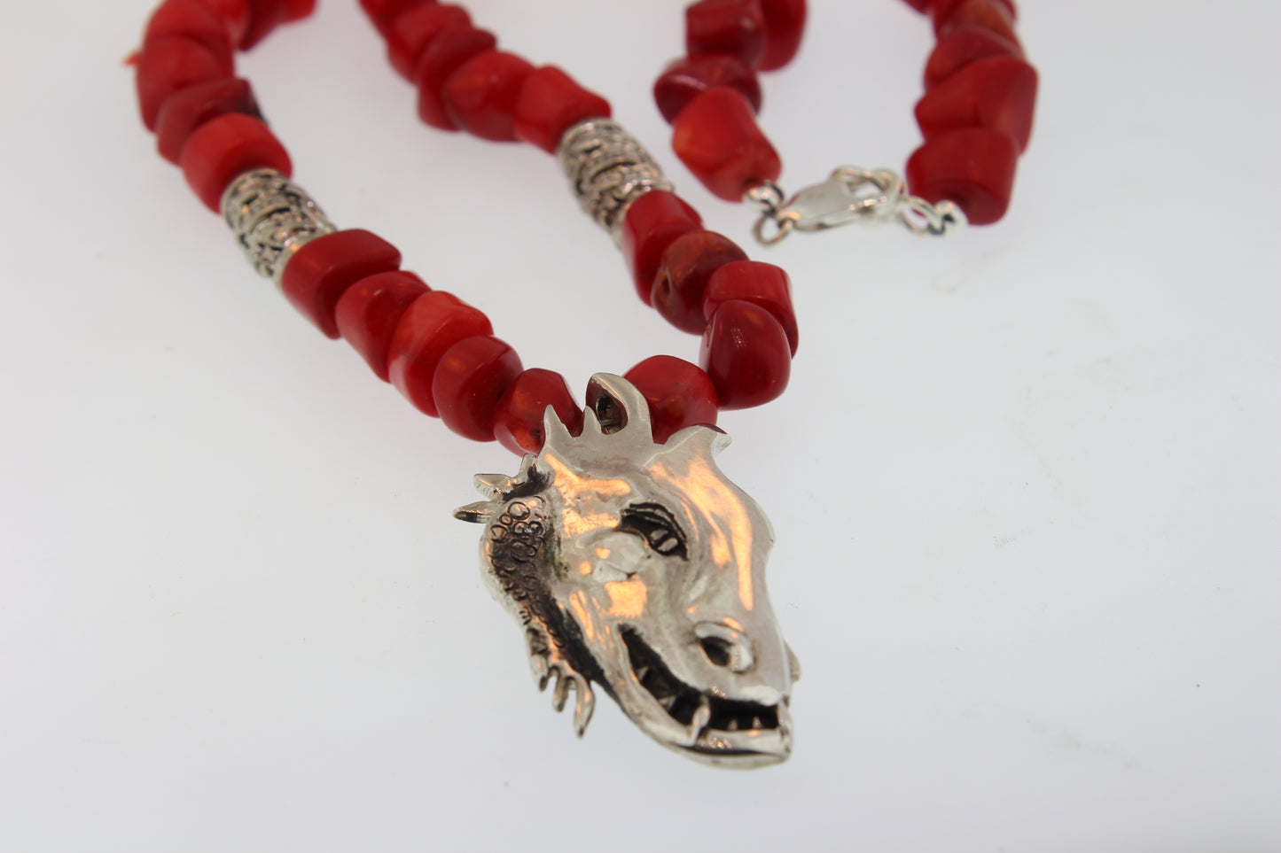 Dragon Talisman Coral Necklace