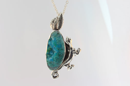 Silver Chrysocolla Necklace