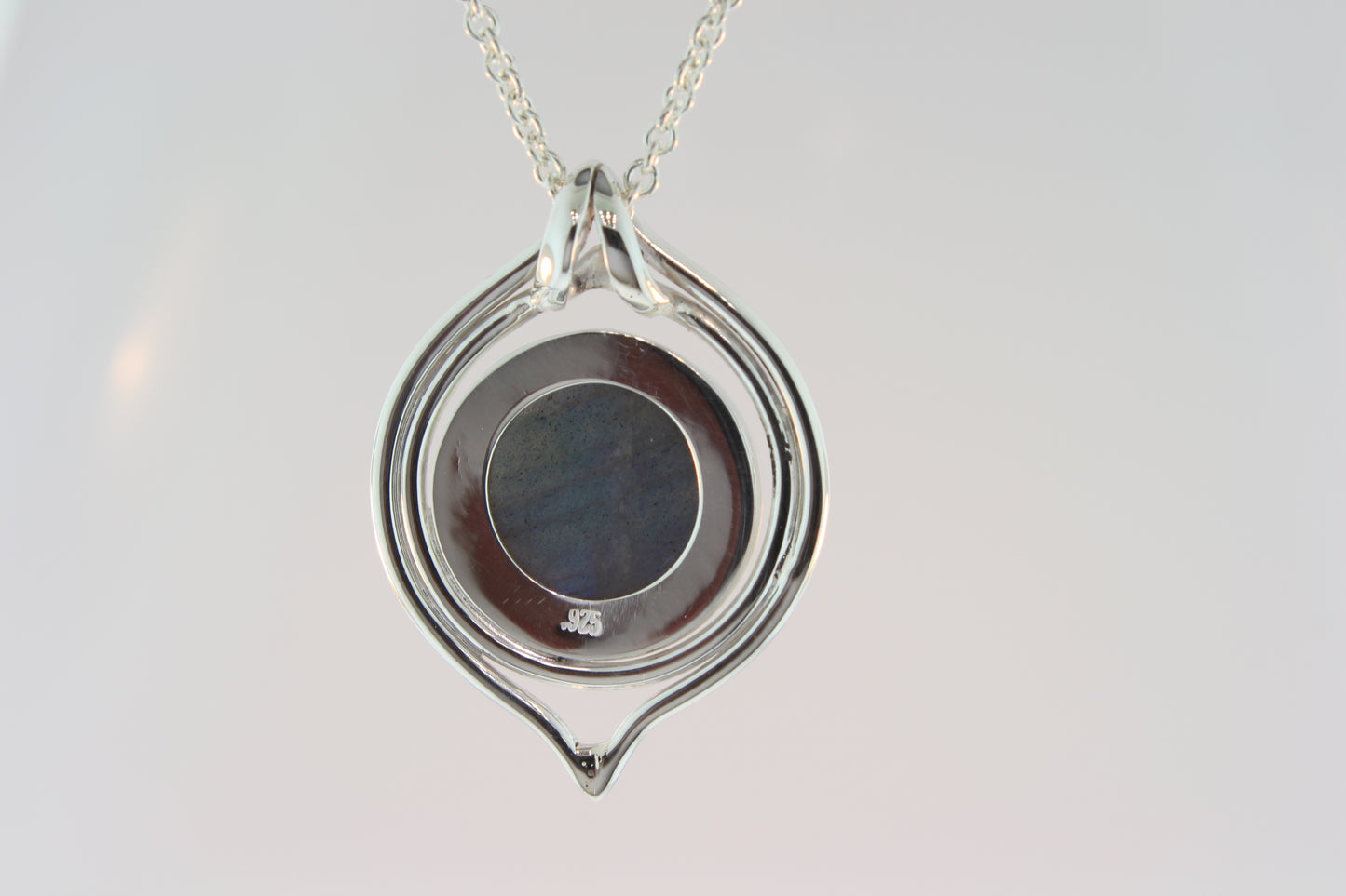 Silver Moonstone Face Pendant