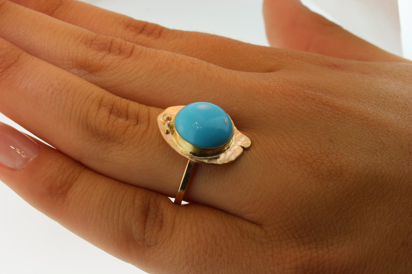 Turquoise in Gold Ring